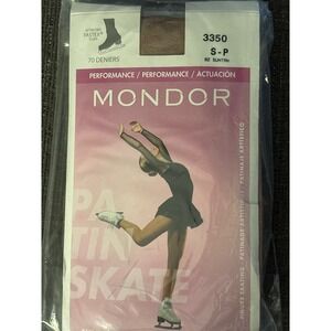 NEW Mondor Performance Tights 3350 S Suntan 70 Deniers Figure Skating